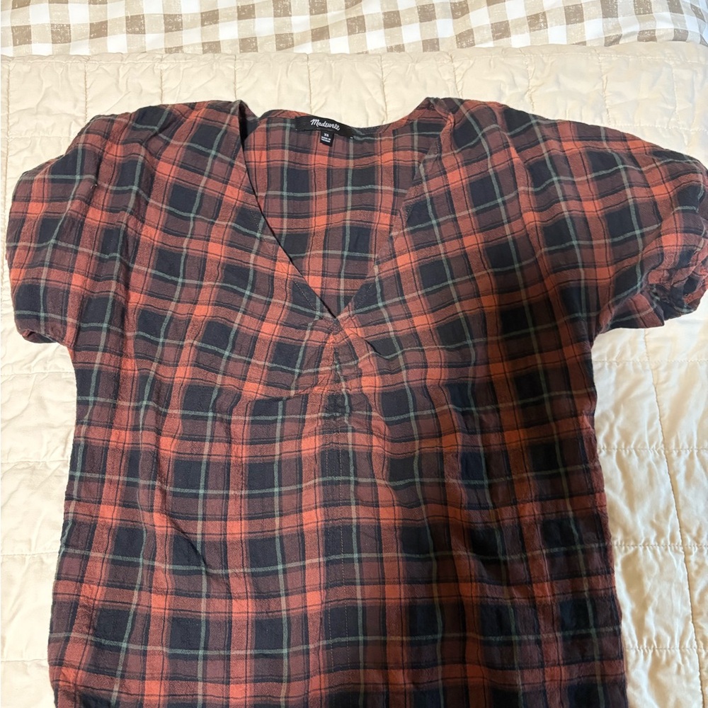 Madewell Plaid Top